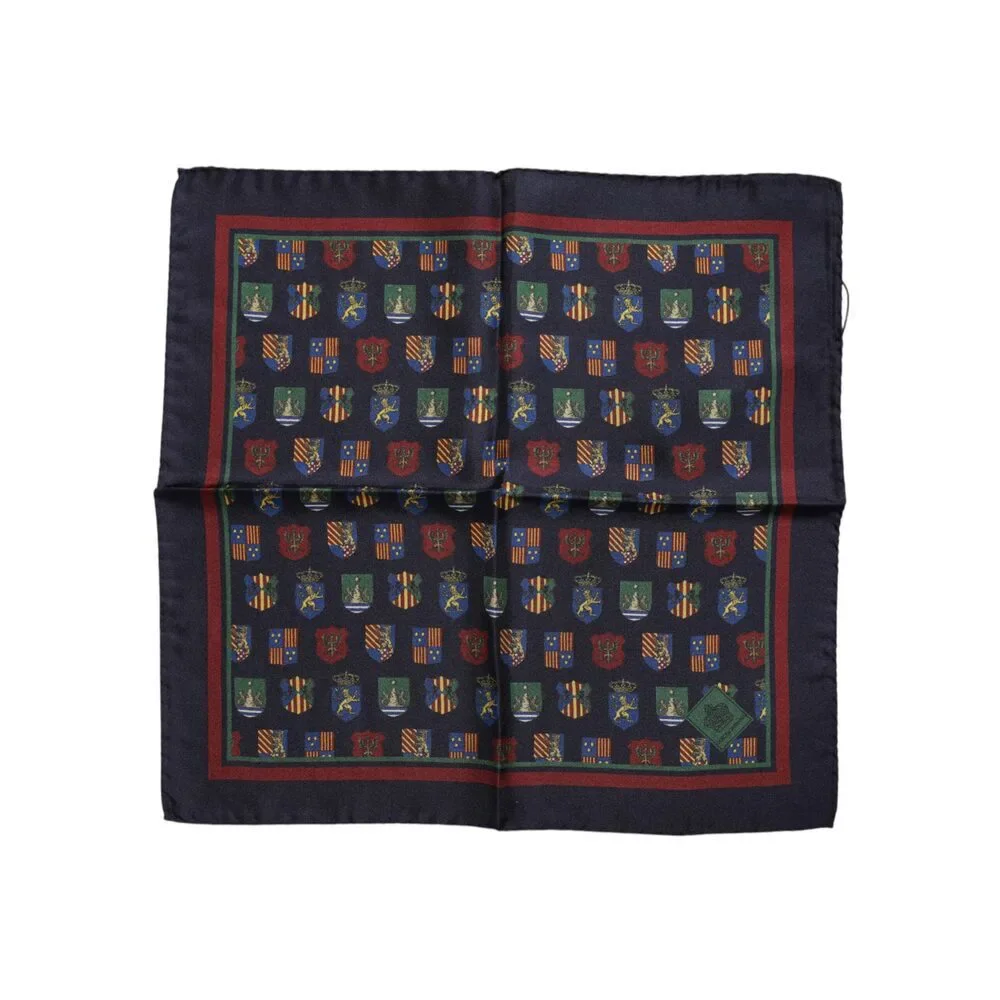 Dolce & Gabbana Multicolor Medals Square Foulard Scarf